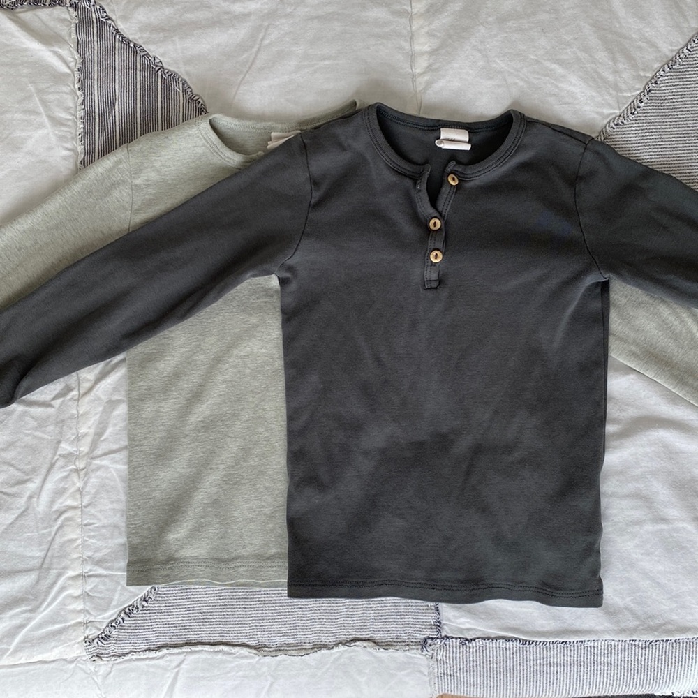 H&M Organic Cotton Henley 2pc Size 4T